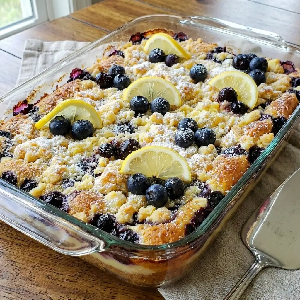 Lemon Blueberry Cheesecake Dump Cake Recipe