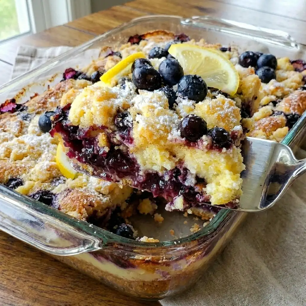 Lemon Blueberry Cheesecake Dump Cake Recipe